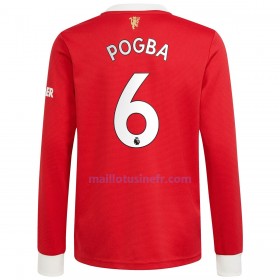 Maillot de Foot Manchester United Paul Pogba 6 Domicile 2021-22 Manches Longues